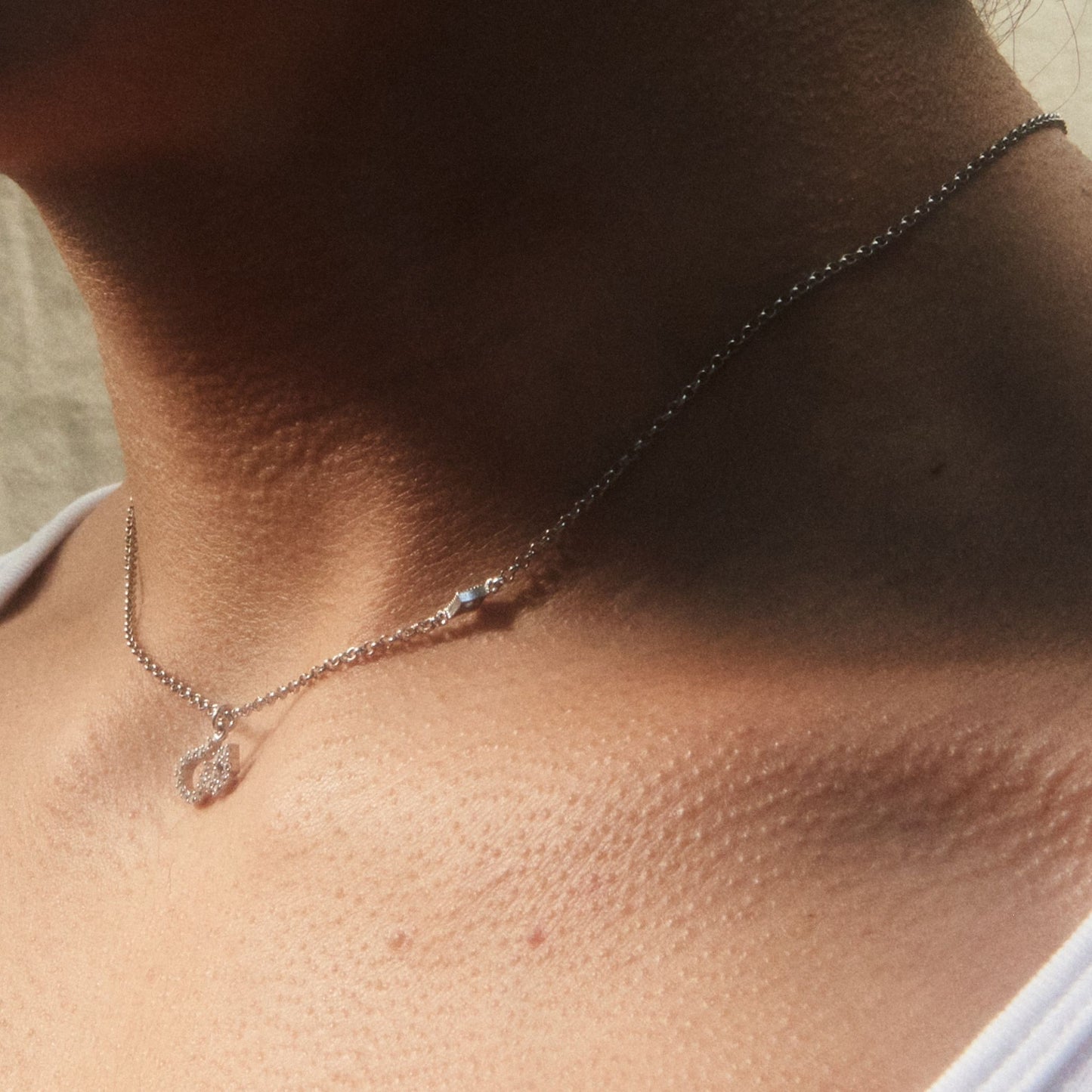 Arabic letter 'Sh' initial necklace