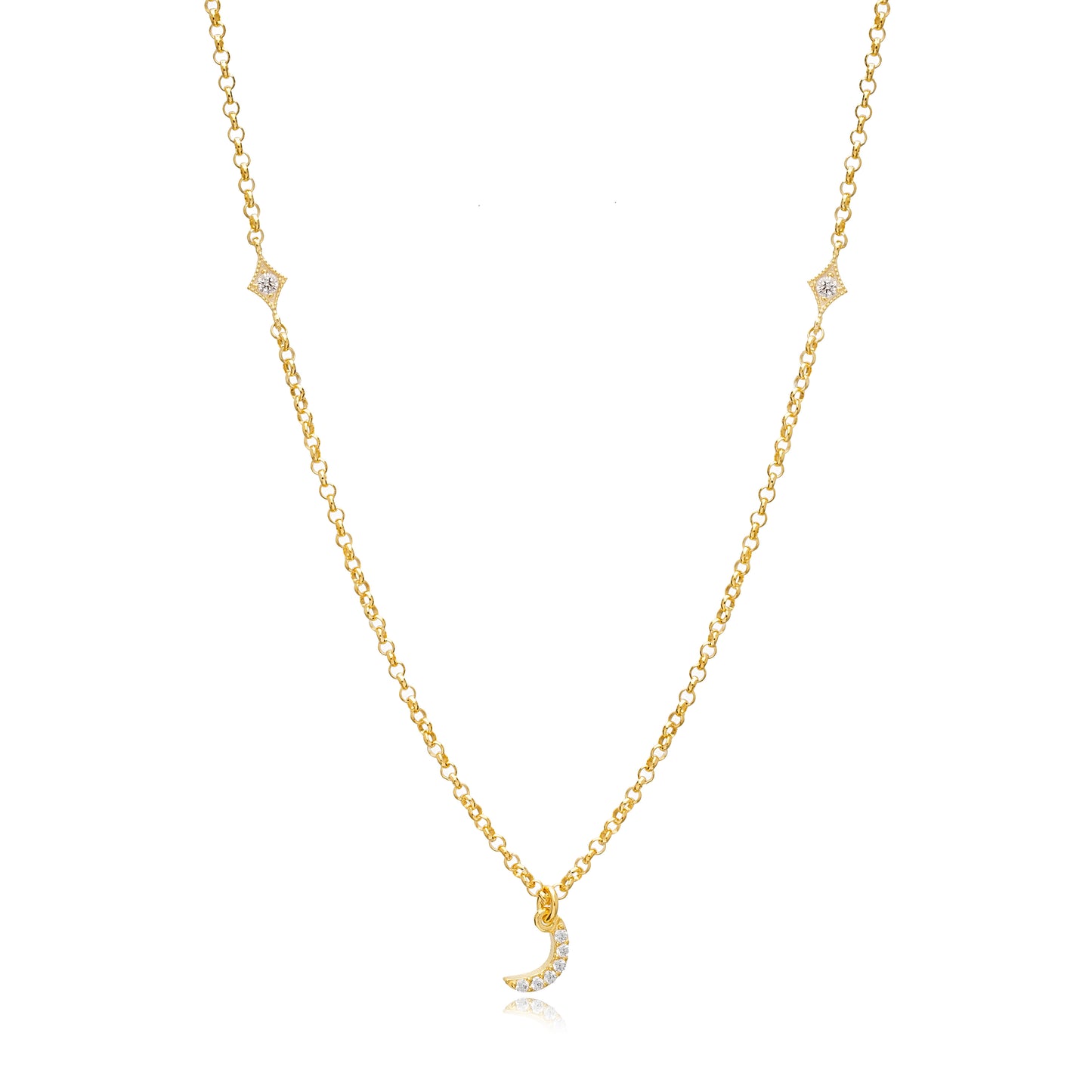 Arabic letter 'R' initial necklace